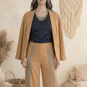 Chic Midnight Blue Sleeveless Blouse Size S, silky look